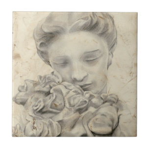 Statue in the Garden I Kakelplatta