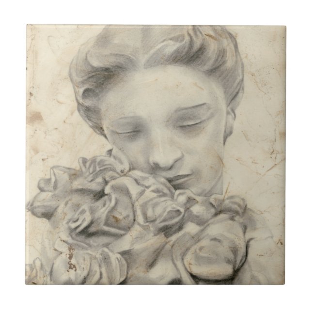 Statue in the Garden I Kakelplatta (Framsidan)