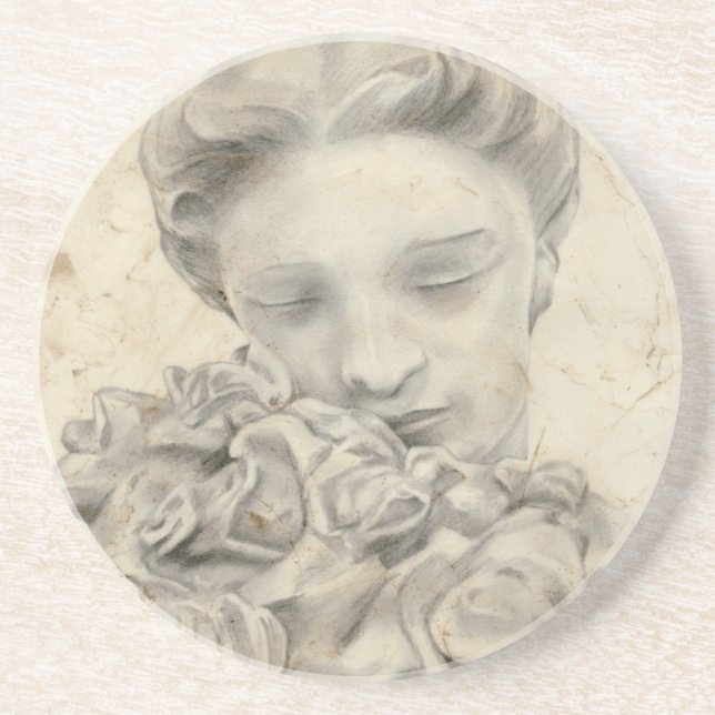 Statue in the Garden I Underlägg Sandsten (Framsidan)