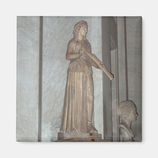 Statue in the Vatican Museum in Rom, Italien Magnet (Framsidan)