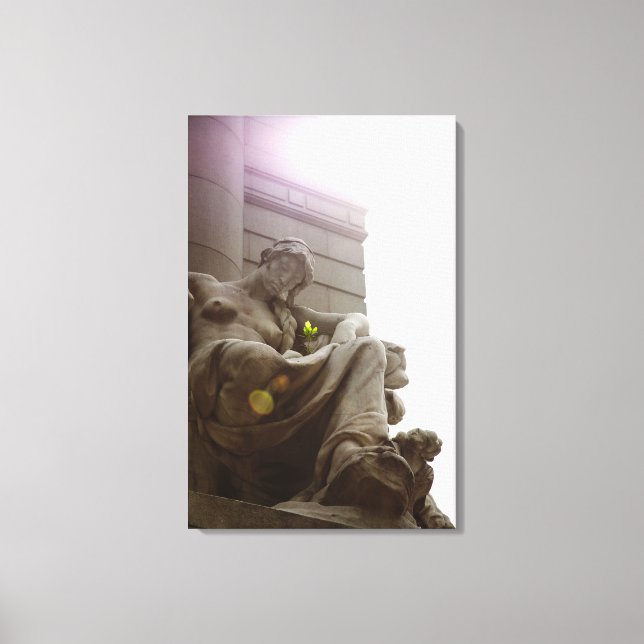 Statue indian nationalmuseet canvastryck (Framsida)