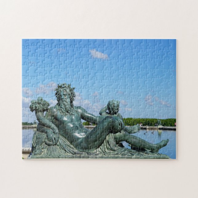 Statue La Loire i Versailles slott Pussel (Horisontell)