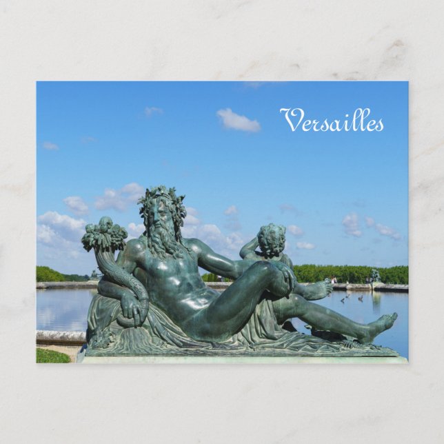 Statue La Loire i Versailles slott Vykort (Framsida)