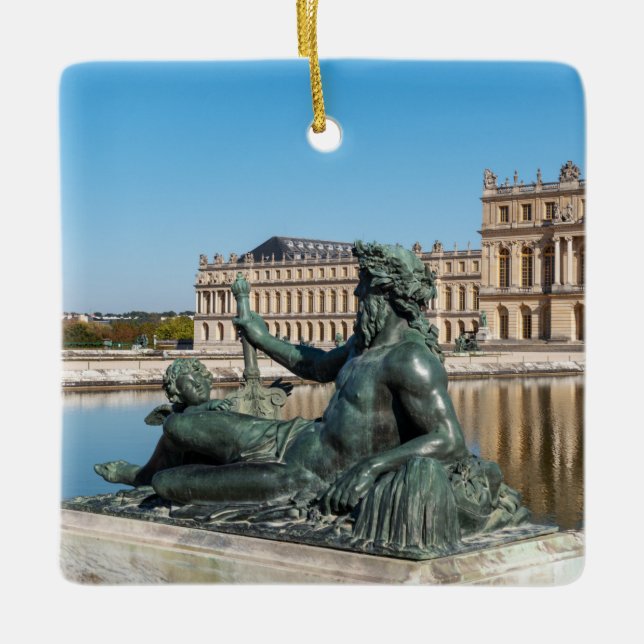 Statue Le Rhone i Versailles slott Julgransprydnad Keramik (Framsida)