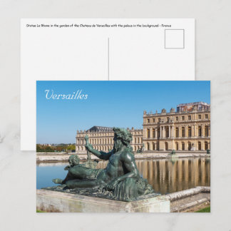 Statue Le Rhone i Versailles slottets trädgård Vykort