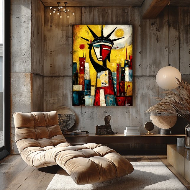 Statue Liberty Contemporary Abstract Expressionism Poster (Skapare uppladdad)