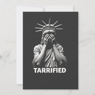 Statue Liberty New York America Tarrified Julkort