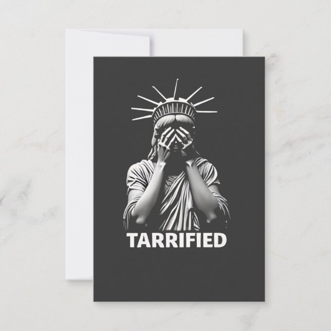 Statue Liberty New York America Tarrified Tack Kort (Framsida)