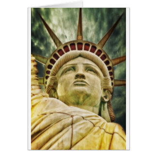 Statue Liberty New York City Peace Kärlek Destiny Hälsningskort