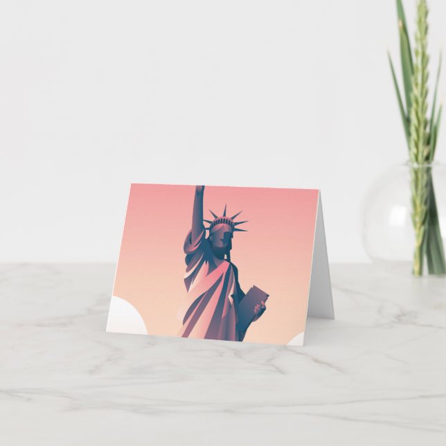 Statue Liberty Tack Kort (Framsida)