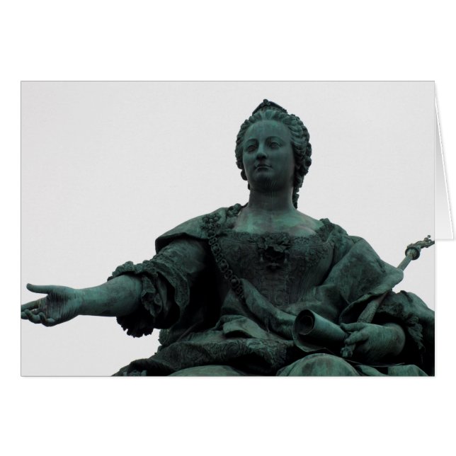 Statue Maria Thersia Hälsningskort (Framsidan Horizontal)
