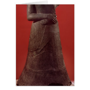 Statue Napirasu, hustru till Elamite Kung Hälsningskort