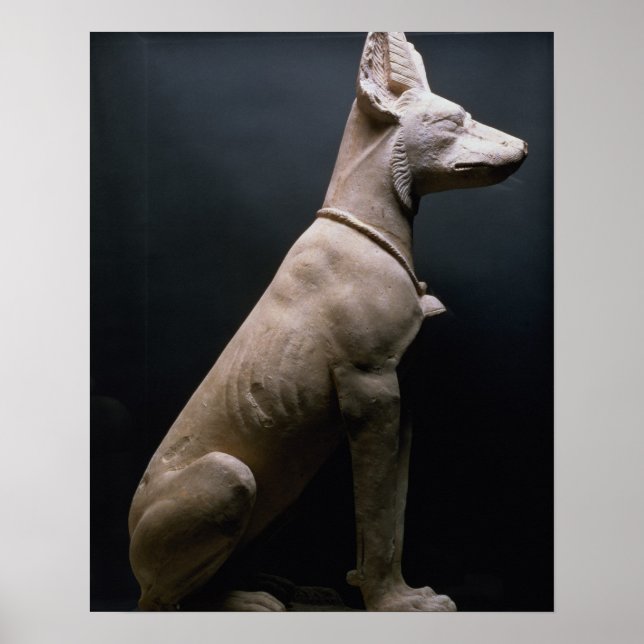 Statue of a Hund, Mesopotamia, c.5000-1000 BC (kal Poster (Framsidan)