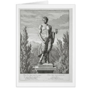 Statue of a Satyr holding a collas, Versa Hälsningskort