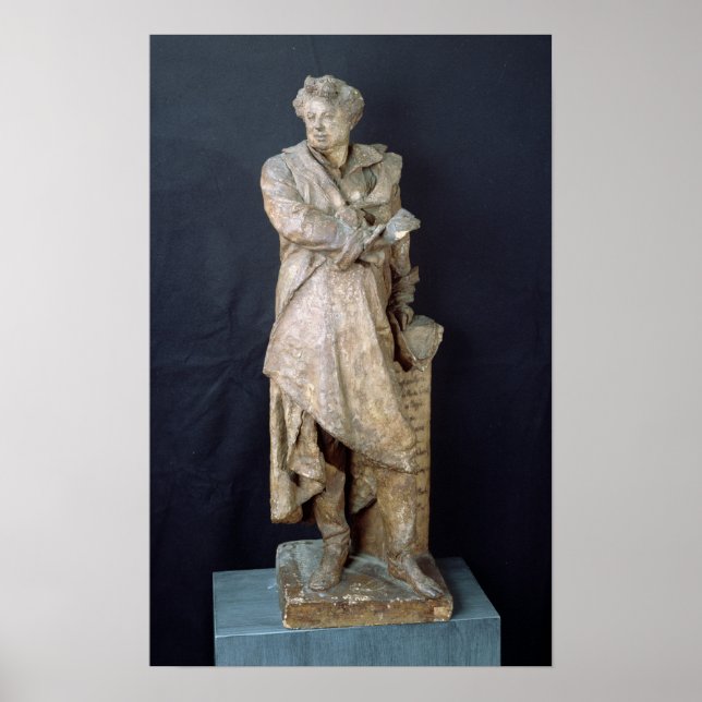 Statue of Alexandre Dumas Pere , c.1883-87 Poster (Framsidan)