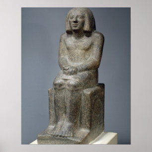 Statue of Ankh, Priest of Horus, Tidigt Dynastic P Poster