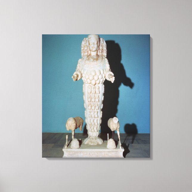 Statue of Artemis with Hunting Hundar, c.AD 135-75 Canvastryck (Framsida)