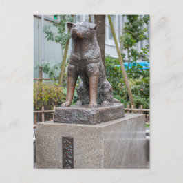 Statue of Chuken Hachiko Vykort