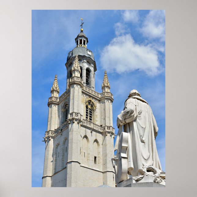 Statue of comser Adrien Francois Servais, Halle Poster (Framsidan)