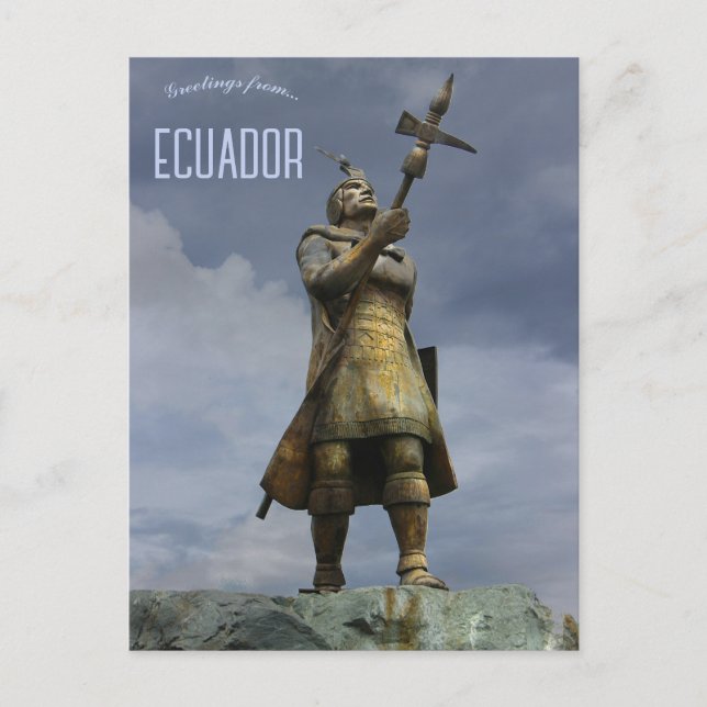 Statue of Huyna Cápac Cuenca Ecuador Vykort (Framsida)