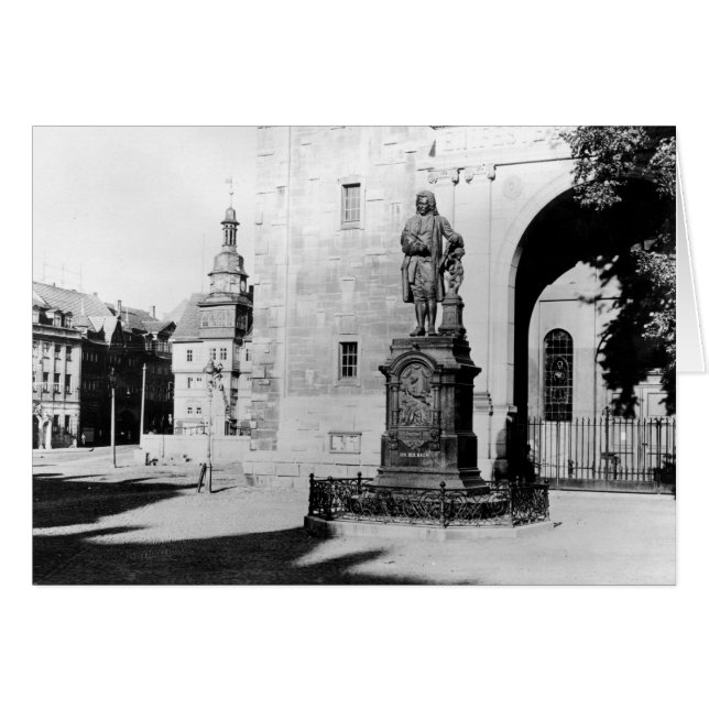 Statue of Johann Sebastian Bach Hälsningskort (Framsidan Horizontal)