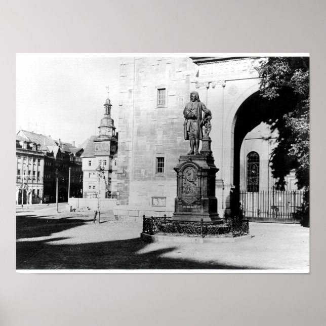 Statue of Johann Sebastian Bach Poster (Framsidan)