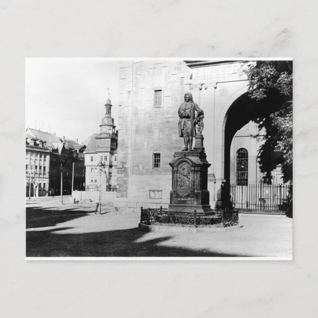 Statue of Johann Sebastian Bach Vykort (Framsida)