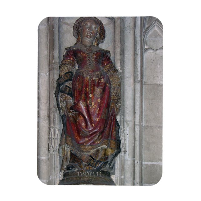 Statue of Judith (polychrome stone) Magnet (Vertikal)