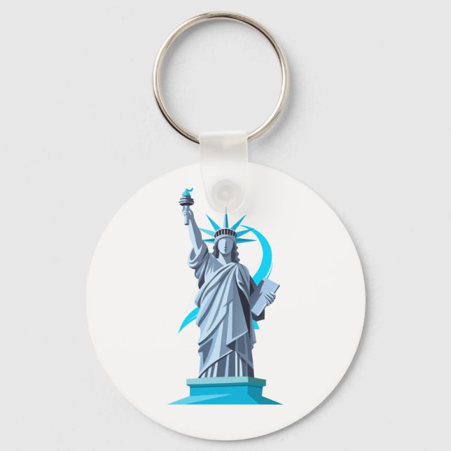 Statue of Liberty Artistic Design Phone Case” Nyckelring (Framsida)