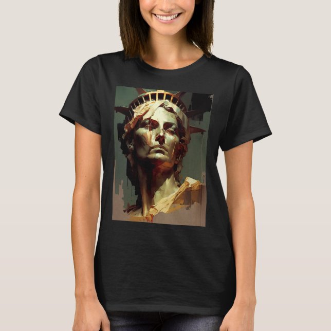 Statue Of Liberty  Artistic Rendering  Lady Libert T Shirt (Framsida)