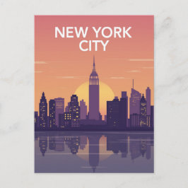 Statue of Liberty Bold Graphic Est 1886 Vykort