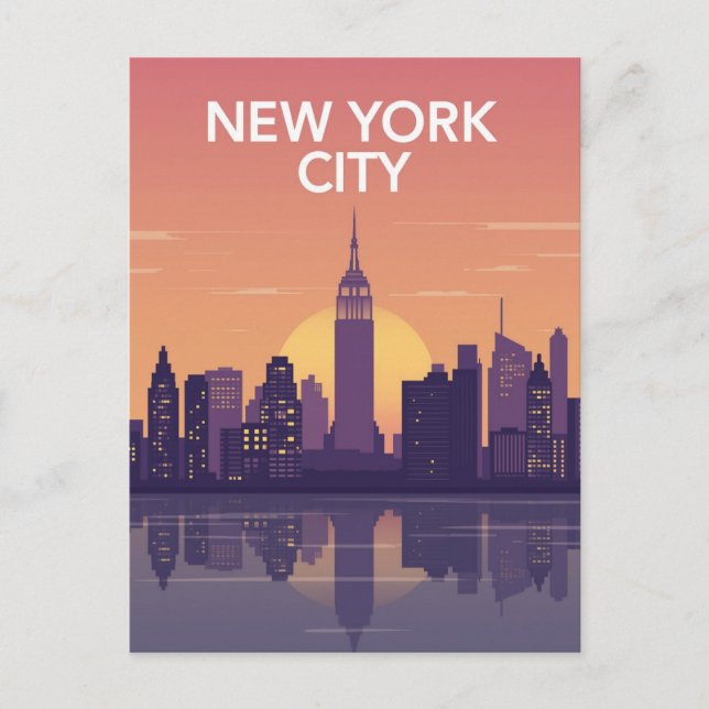 Statue of Liberty Bold Graphic Est 1886 Vykort (Framsida)