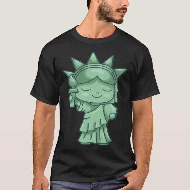 Statue of Liberty Patriotic  USA Sightseeing New Y T Shirt (Framsida)