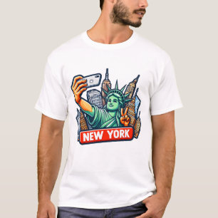 Statue of Liberty Selfie T Shirt