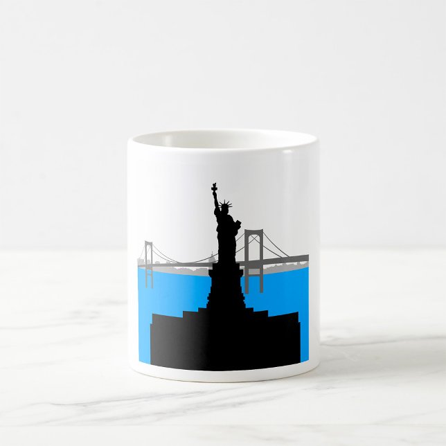 Statue of Liberty Silhouette New York Skyline Kaffemugg (Skapare uppladdad)