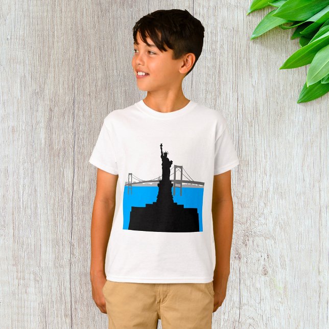 Statue of Liberty Silhouette New York Skyline T Shirt (Skapare uppladdad)