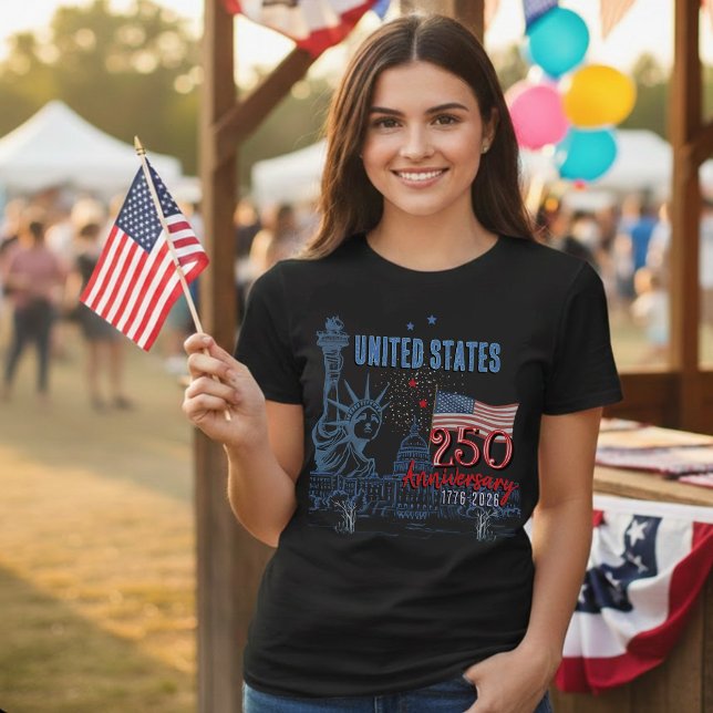 Statue of Liberty US 250 Years Anniversary  T Shirt (Skapare uppladdad)
