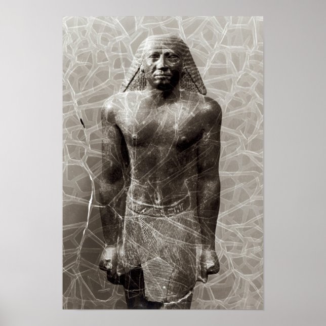 Statue of Mentuemhat, guvernör i Thebes Poster (Framsidan)