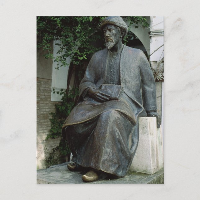 Statue of Moses Maimonides Vykort (Framsida)