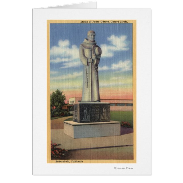Statue of Padre Garces in Garces Circle Hälsningskort (Framsidan)
