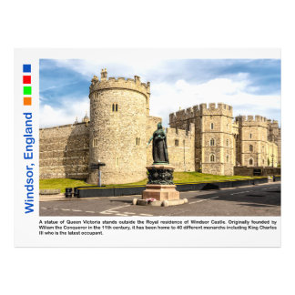 Statue of Queen Victoria utanför, Windsor Castle Fototryck