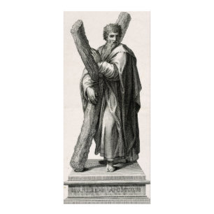 Statue of Saint Andrew Apostle med kor Reklamkort