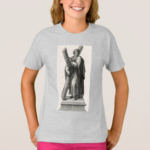 Statue of Saint Andrew Apostle med kor T Shirt