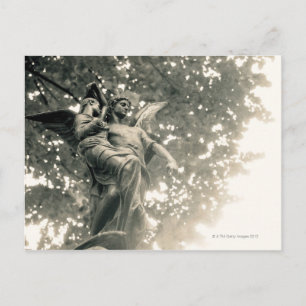 Statue of St Michael, Pere Lachaise Cemetery Vykort