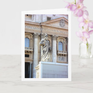 Statue of St. Peter på St. Peter's Square, Italien Kort