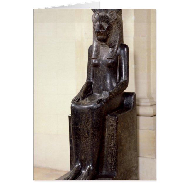 Statue of the lejon-head Sekhmet Hälsningskort (Framsidan)