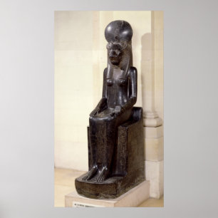 Statue of the lejon-head Sekhmet Poster