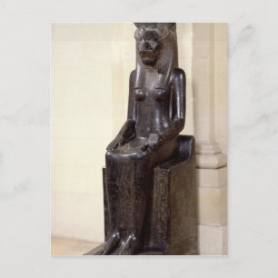 Statue of the lejon-head Sekhmet Vykort