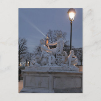 Statue på Jardin des Tuileries, Paris. Vykort