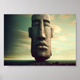 Statue påsk, Moai Poster